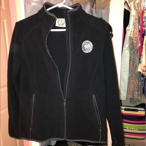 black fleece Ivory Ella jacket